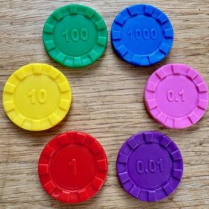 Number Stacks Stacking Counters - 100 x red '1'